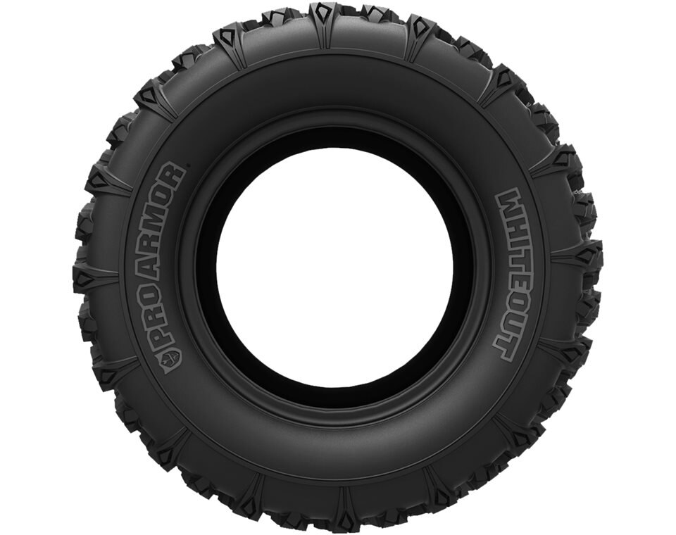 Pro Armor Wheel & Tire Set: 5101 & Whiteout, Matte Black, 30" x 15" R15 Matte Black