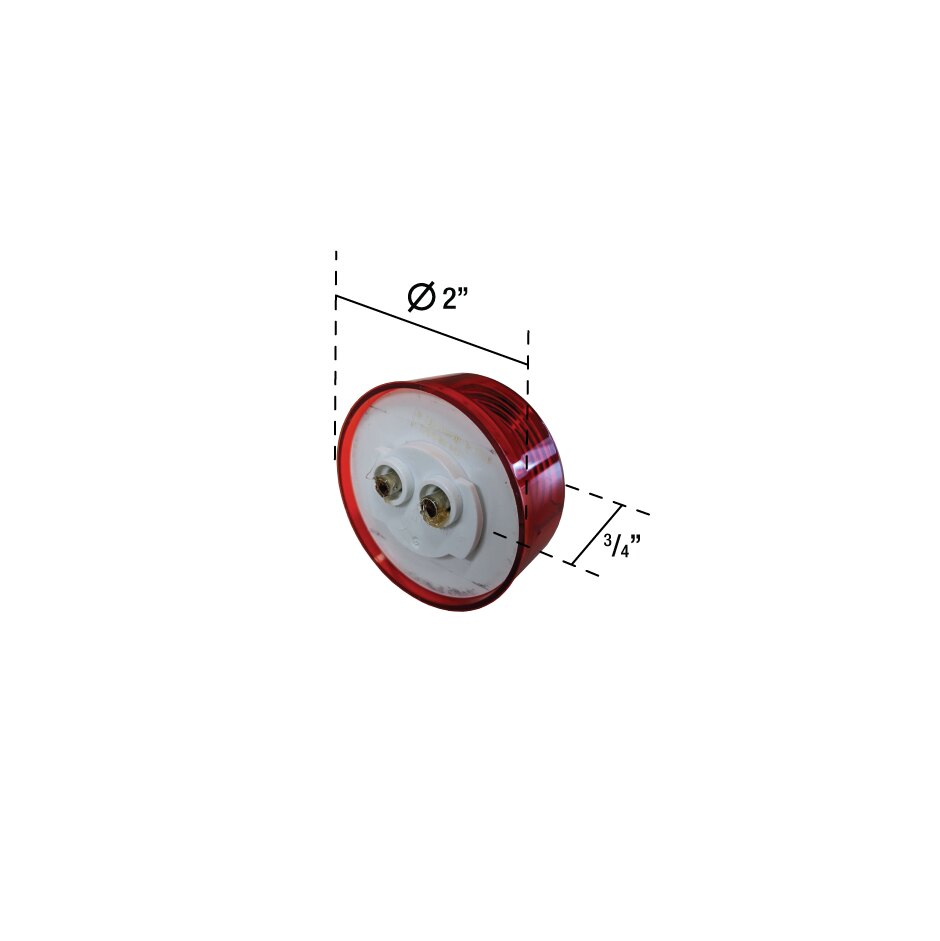 LED 2" RD MARKER LAMP RED 6 DIODE